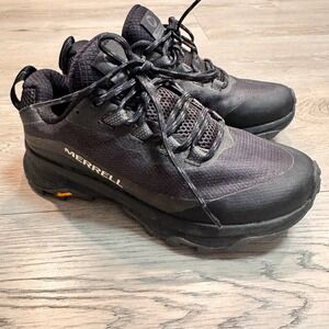Merrell Moab Speed Trail Running Shoes Low Top Vibram Sole Black Womens 6 Hiking